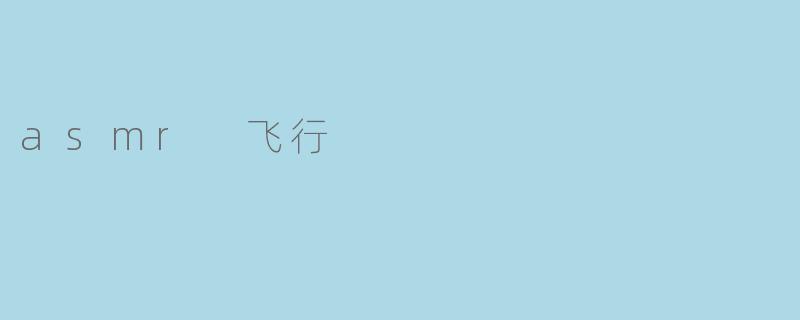 asmr 飞行